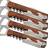 Customized Wood Corkscrew and Multi-Tool - Wedding Groomsmen Gift - Personalized Monogrammed for Free