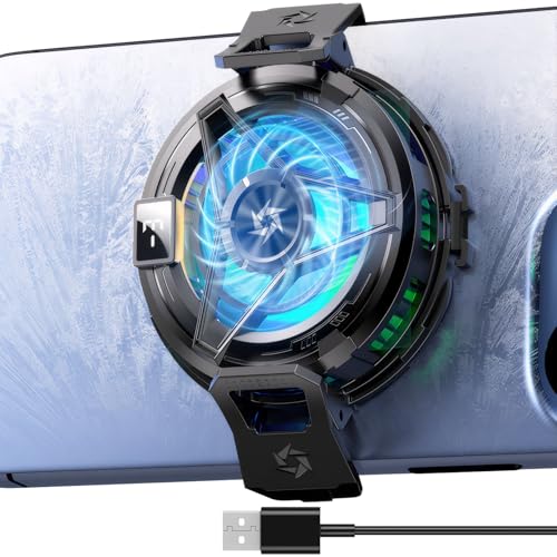 Olycism Gaming Phone Cooler Super Strong Magnetic Phone Cooler with Smart LED Temperature Display 3 Levels of Fast Cooling for iPhone and Android (4.5-7 Inch) Suitable for Gaming Live Streaming