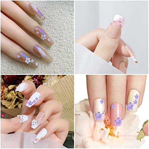 Fiori per Unghie 3D Nail Art con Perline Oro e