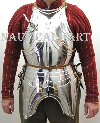 NauticalMart Medieval Reenactment Steel Breastplate with Complete Arm Armor Costume