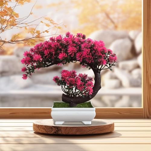 AIZHAZHA Bonsai Artificial, Bonsai Artificiales Realista, Plantas Artificiales Bonsai, Arbol Bonsai Artificial Realista, Bonsai Decorativo Artificial para Hogar, Oficina, Hotel, Librería