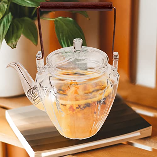 Tetera de Vidrio con Infusor de Té: Té Transparente Resistencia Calor Del Calor Café de Agua Jarra de Agua CARAFE PARA… - Imagen 6