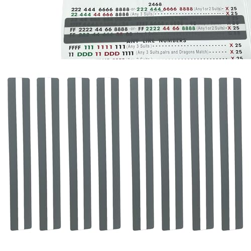 Guía de líneas para cartas Mahjong, 8 piezas transparentes