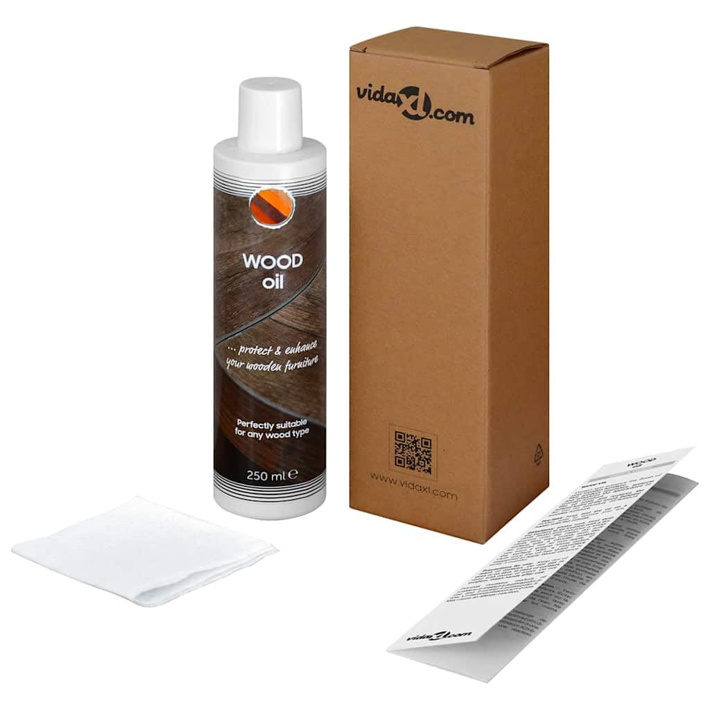 Aceite de madera para muebles de 250 ml, repelente al agua, para roble, haya, nogal, pino, incluye tapa y tapa, cuida y refresca muebles interiores engrasados