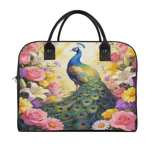 Maletín multicolor con diseño de pavo real para laptop miniatura 3