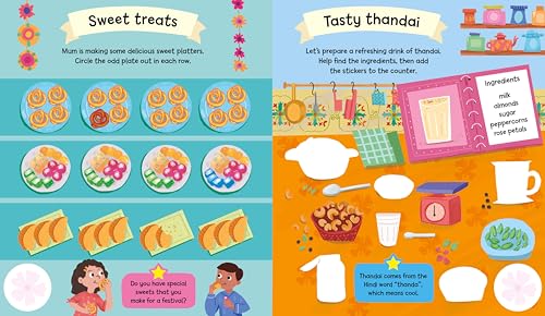 Image of Happy Holi Sticker Activity Book: With over 400 stickers (Campbell Celebration Sticker Activity Books)