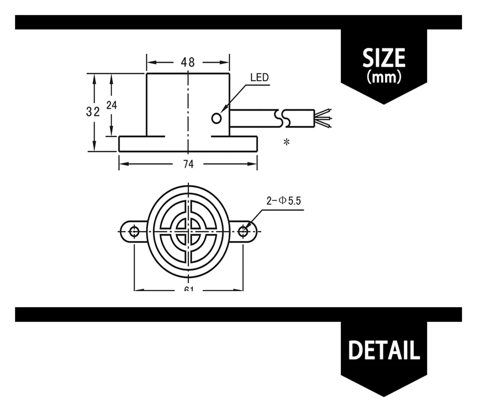 Produktbild von SD-3020 Näherungsschalter Sensor – 20 Mm Schaltabstand, Rund, Metall-Induktiv, NPN/PNP, 2/3/4 Drähte, NO/NC (DC 3-Draht NPN NO, Klassisches Design)
