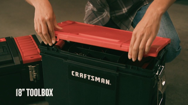 CRAFTSMAN 19-in. 3-in-1 Rolling Tool Box with Wheels, Red