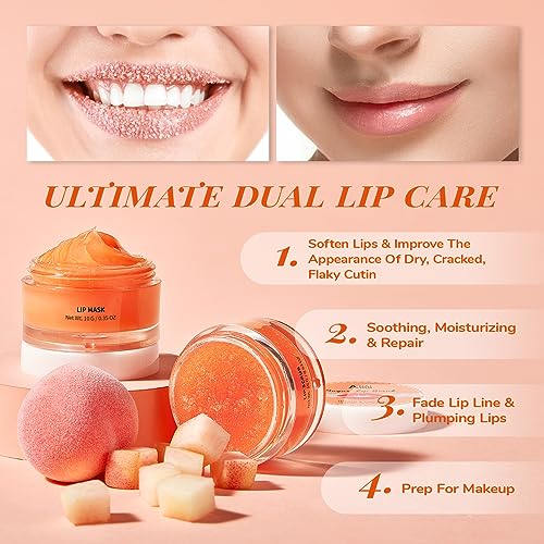 ANAI RUI Lip Balm Mask & Lip Scrub Set, Lip Care Kit - Lip Sleeping Mask Moisturizer and Lip Exfoliator, Sugar Scrub for Dry,Chapped,Lips - Image 4