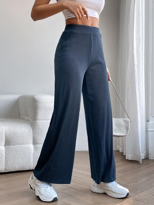 Image of DTR FASHION Women's Stretchable Solid Lining Cotton Blend Casual Trouser