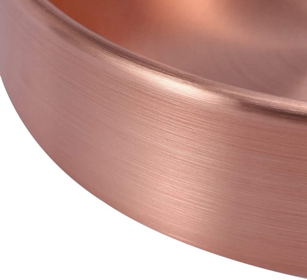 Miedziana okrągła taca do przechowywania stół metalowy organizer do przechowywania biżuterii organizer na małe przedmioty taca do przechowywania dekoracja 14 * 14 cm