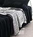 Black and White Throw Blankets, Knitted Modern Patterned Throw Blanket, Soft Lightweight Woven Throw Blanket for Sofa Couch Bed and Living Room, Black&White (50x60 Inch)
