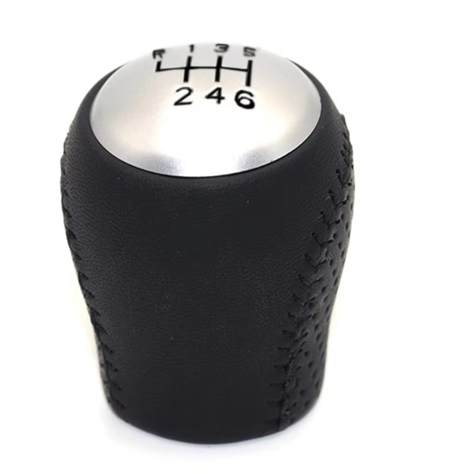 HILLAR Car Gear Stick Knob for Nissan for Qashqai J10 2006-2015 for X-Trail T31 Gearbox Gaiter Stick 6 Speed Gear Shift Knob Boot Lever Gaitor Shifter(Knob Silver Black)