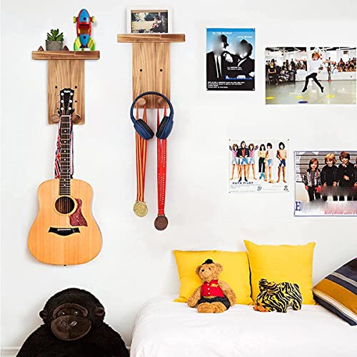 DINESA Lot de 2 supports muraux pour guitare avec support de médiator en pin massif - Les Beatles, Paul McCartney, John Lennon, RIngo Starr, George Harrison DINESA Lot de 2 supports muraux pour guitare avec support de médiator en pin massif – Image 7