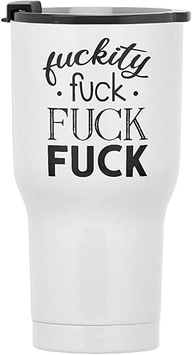 Fuckity Fuck - Vaso de viaje de acero inoxidable de 30 onzas, vaso de café aislado
