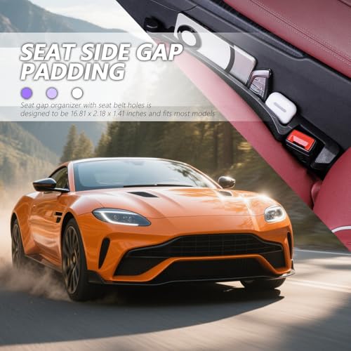 Image of 2PCS Car Seat Gap Filler Organizer and Carry Hook,Upgraded Multifunction Gap Filler for Car with Filling Gaps and Storing for Phones Keys,Universal No Drop Seat Guard for Cars