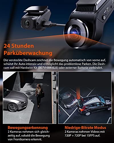VANTRUE S1 4K Dual Dashcam met GPS en Nachtzicht - Afbeelding 8