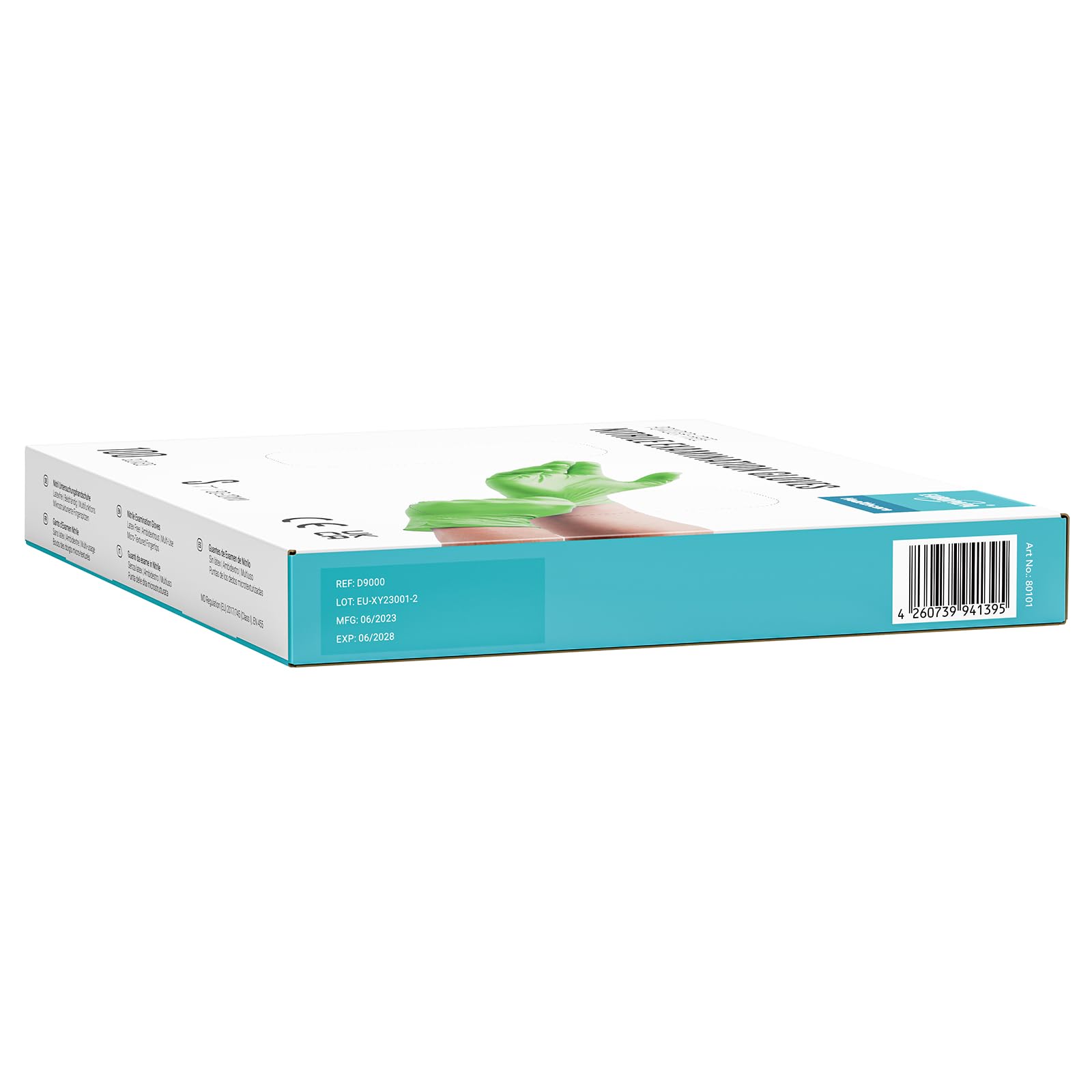 EUROPAPA® 2000 Stück (20x100) Nitrilhandschuhe Box Einweghandschuhe, Einmalhandschuhe, Untersuchungshandschuhe, puderfrei, ohne Latex, unsteril, latexfrei, disposible gloves (S, Grün)