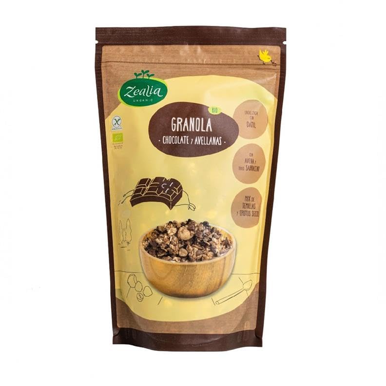 Granola de Chocolate Sin Gluten Bio 300g | Cereal Ecológico Crujiente | Apto para Veganos | Desayuno Saludable y Nutritivo