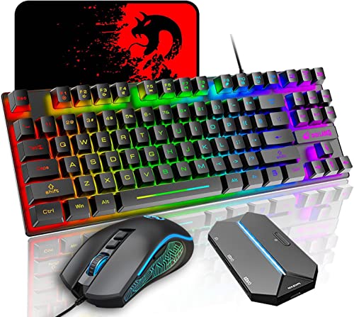 専用ページ湾曲モニターとキーボードセット Amazon.co.jp: 「4IN1セット」有線ゲーミングキーボード マウス