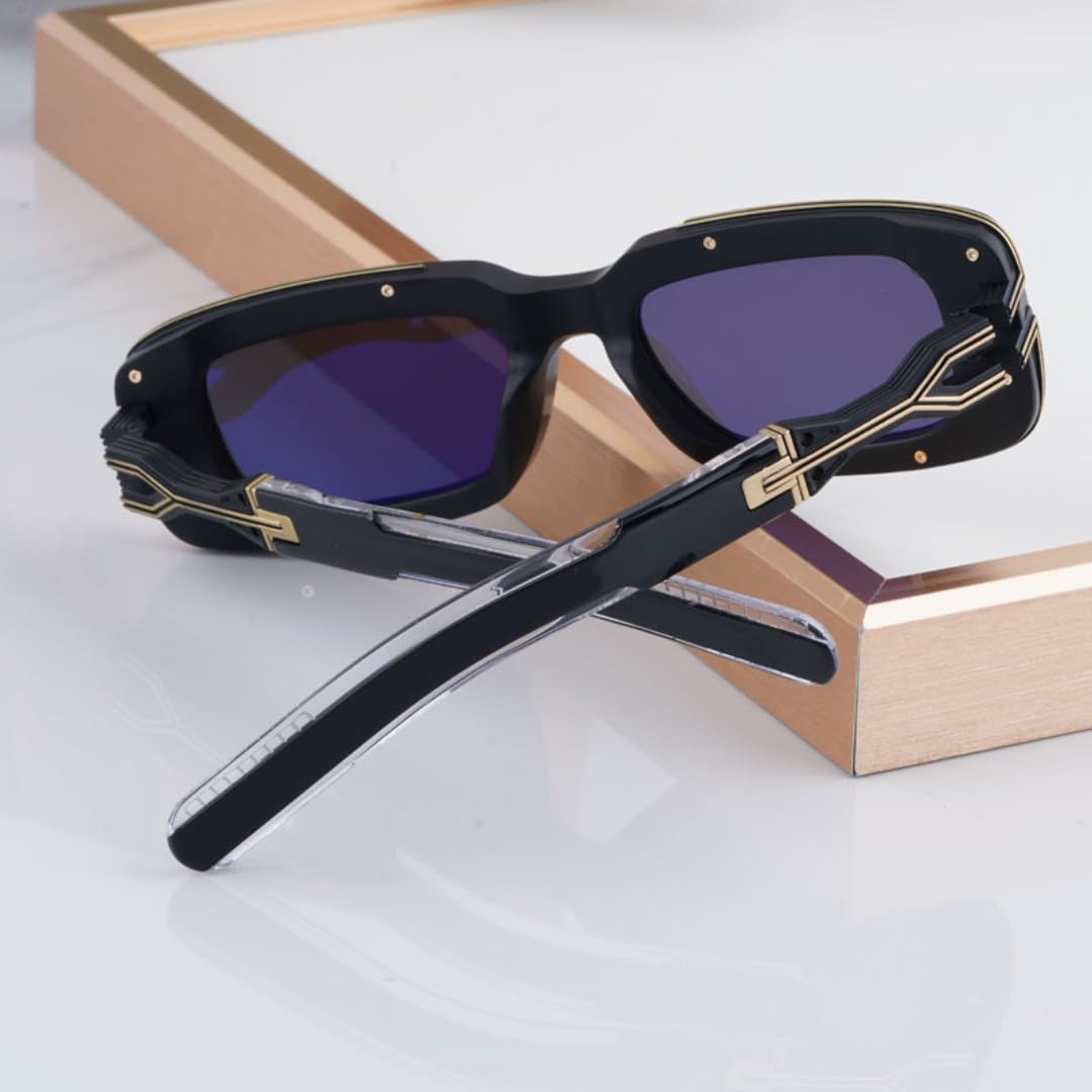 Gafas de sol rectangulares de acetato grueso de lujo