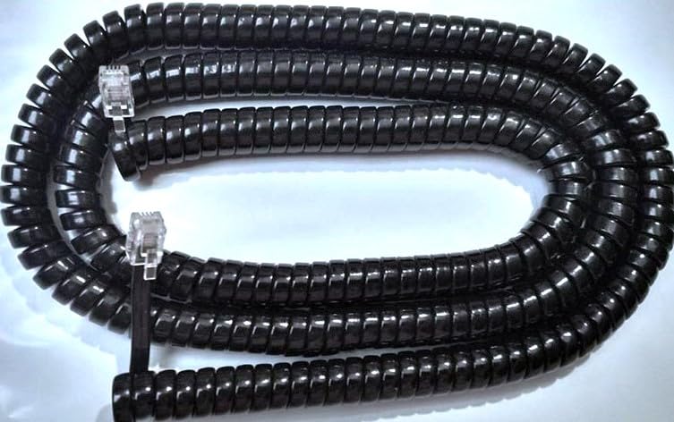 5-Pack Cable para Teléfono RCA de 25 pies Negro miniatura 3