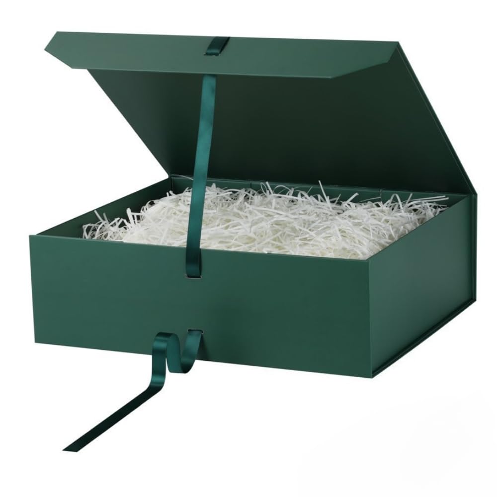 GoooodGift Extra Large Gift Box Green 1 Pack 19x16x6 inch Luxury Gift Box for Presents with Magnetic Closure Lid Collapsible,Birthday,Christmas,Wedding,Contains Shredded Paper Filler — image 1