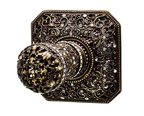 One-Day Sale: Up to 60% Off Carpe Diem Hardware 4065-3C Juliane Grace Large Hook Made with Swarovski Crystals, Antique Brass