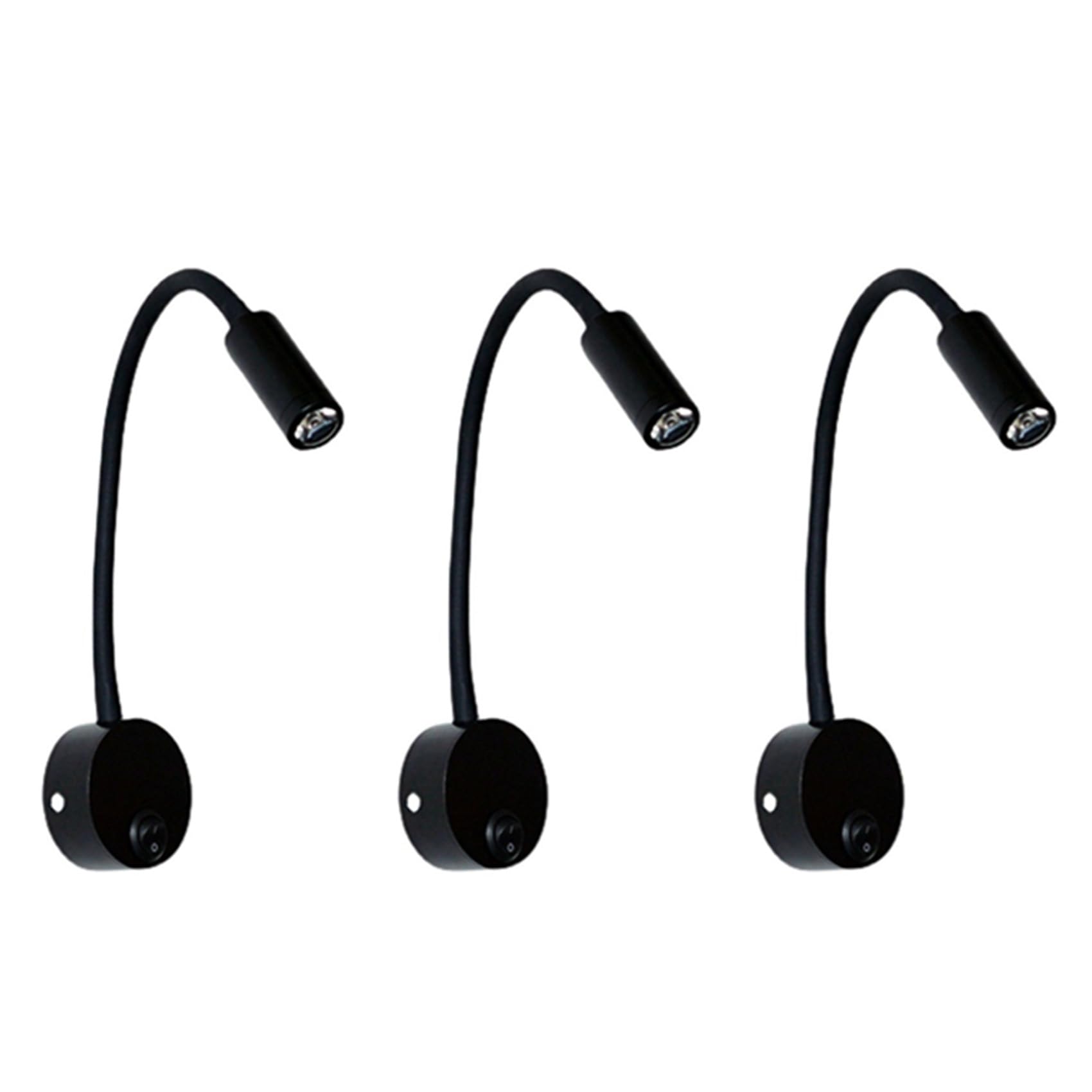 Vjsujehgy 3PCS Bedside Working Study Reading Lamp Wall Lamp Sconces 3W LED Book Lamp Wall Night Light LED for Bedroom Dormitory