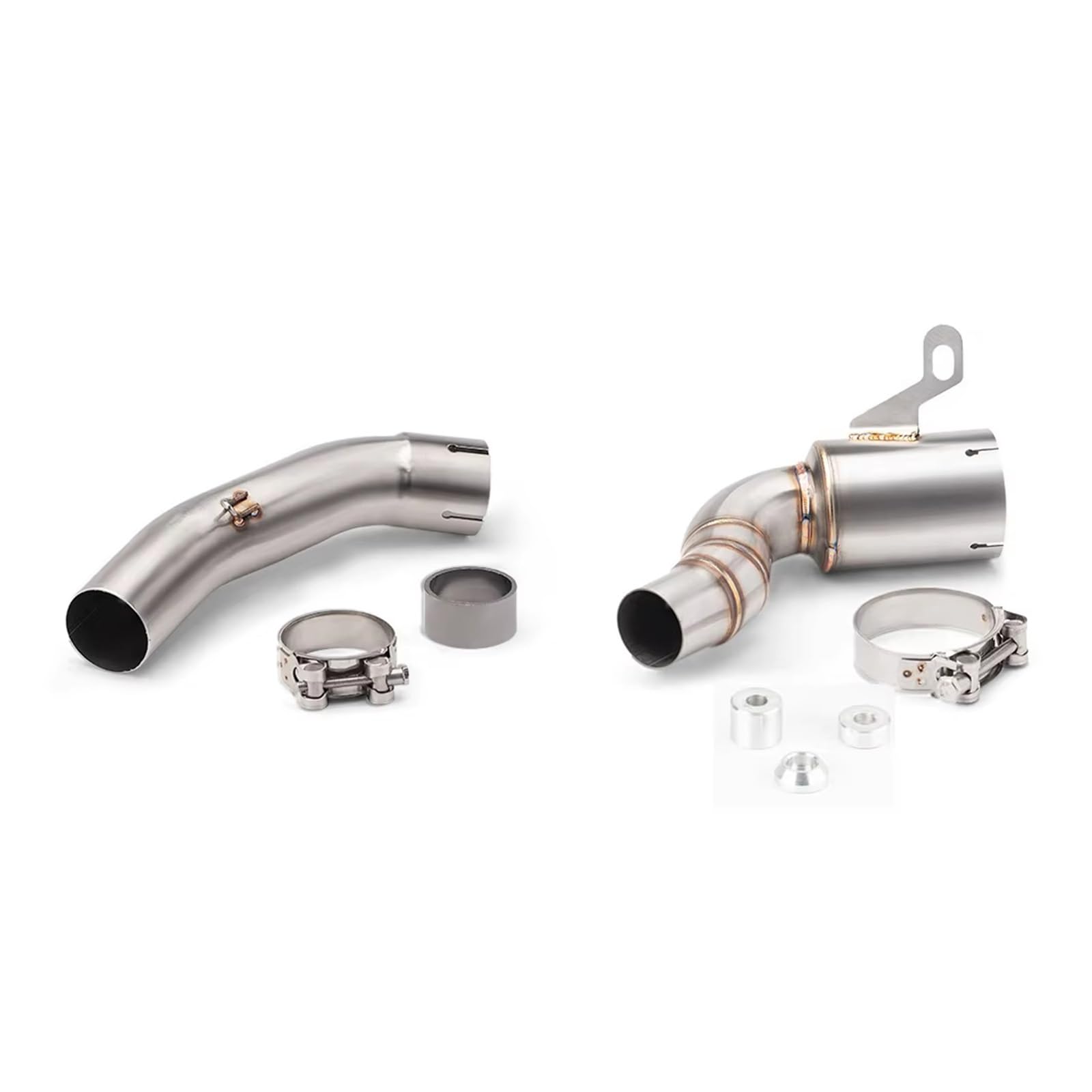 silencioso escape moto Para DUKE 125 250 390 Para Adventure Para RC390 | De escape de motocicleta silenciador modificado Moto 51mm tubo de enlace medio delantero(C)