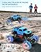 Programmable RC Stunt Truck, 1:12 Remote Control Monster Car with 360° Spin, Drift, One-Key Demo, 4WD All-Offroad Cars with Spray Music Dance Hobby Truck Gifts for 6-12 Boys Girls Christmas (Blue)