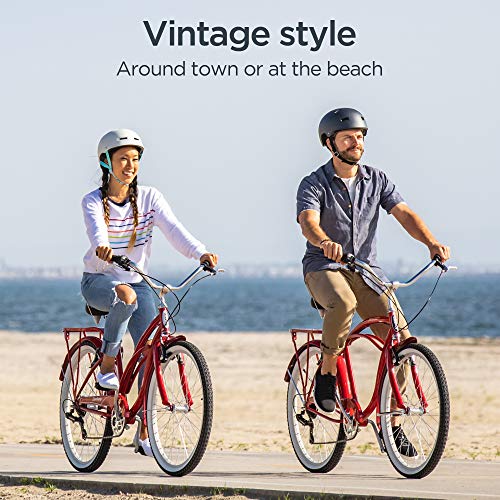 Schwinn Sanctuary 7 Comfort Beach Cruiser Bike for Adult Women Men, 7-Speed Drivetrain in Retro-Styled Steel Step-Through or Step-Over Frame, 26-Inch Wheels, With Front & Rear Fenders, Rear Cargo Rack - Image 3