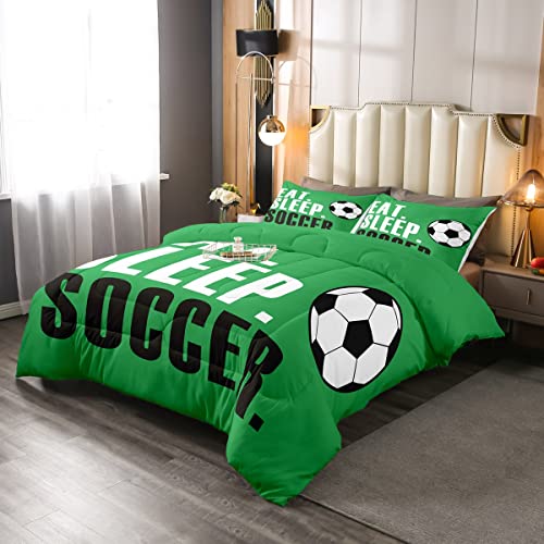 Image of Feelyou Football Bedding Set Twin Size 3Pcs for Boys Girls Women Men