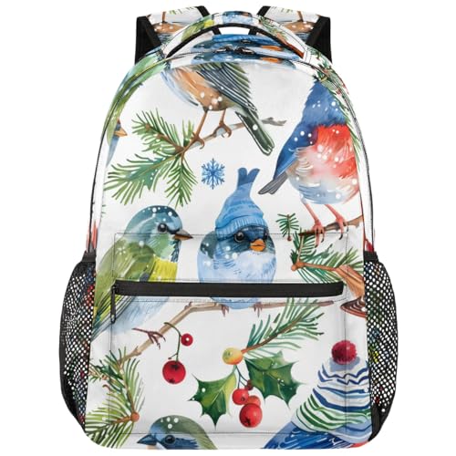 Sac de livre d'école oiseau aquarelle léger pour soulager le dos des élèves