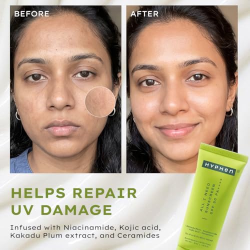 Image of Hyphen Sun & Pigmentation Protection Combo | Dual Phase De-pigmentation Serum with 4% TXA | Corrects & prevents pigmentation | In-Vivo Tested SPF 50 PA++++ with New Gen UV Filters | Lightweight & Non-Sticky