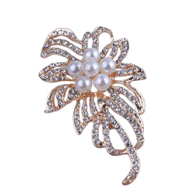 Flash Stones Bead Flower Collar Pin Anti Light Brooch For Cloth Accessories-image-26