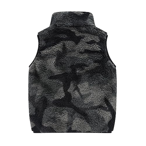 Boys Girls Fleece Vest Kids Toddler Zip Up Stand Collar Sleeveless Fall Winter Thick Warm Fuzzy Jacket with Pockets2