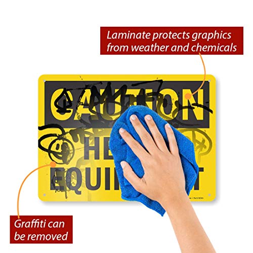 SmartSign-S-8120-AL \"Caution - Heavy Equipment\" Sign | 10\" x 14\" Aluminum