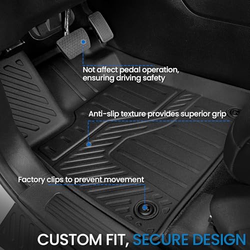 Image of Floor Mats Set for 2026 2025 2024 2023 Honda Pilot, All Weather TPE Cargo Mat Cargo Liner with 3nd Row mats, Durable Car Mat Trunk Mat with Backrest Mat & Door Sill Protectors Accessories