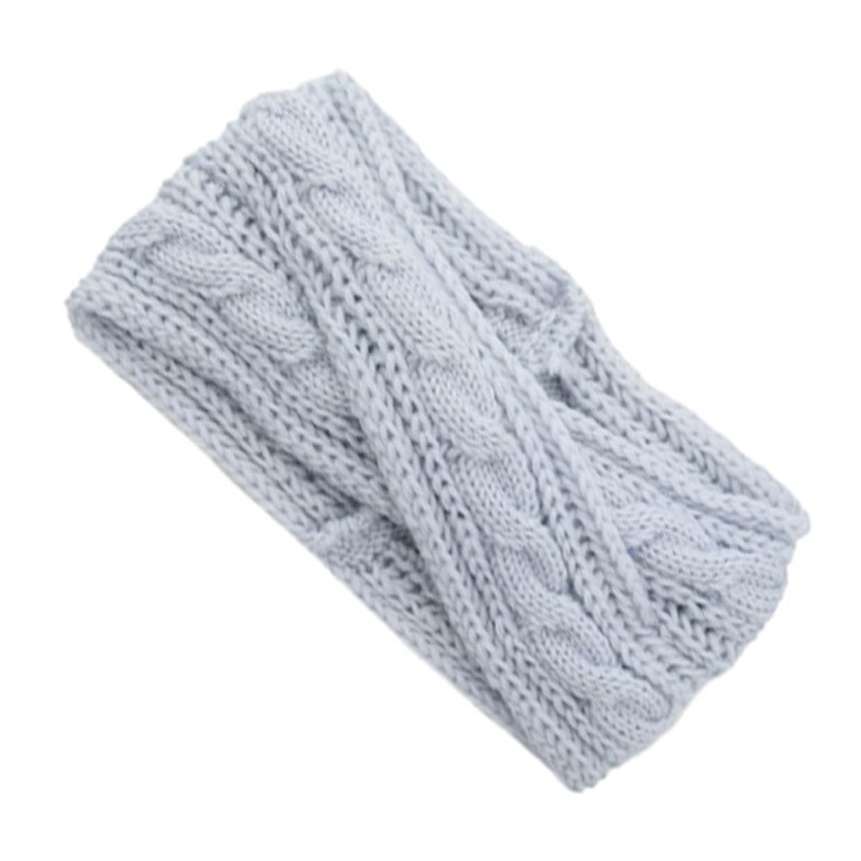 Didiseaon 6pezzi Fasce Per Lana Tricotata Fascia Donna Elegante Con Design Incrociato Accessori Maglia Per Inverno Nero Bianco e Argento