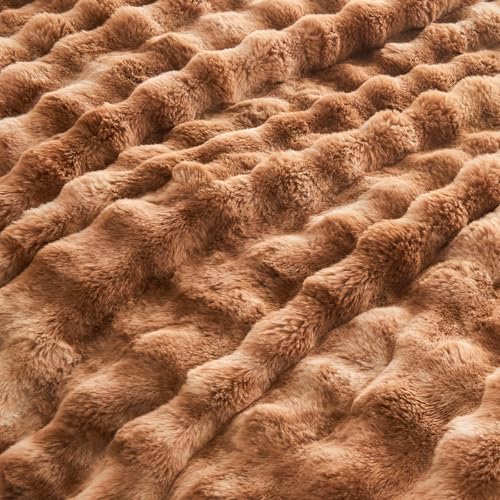 EMME Bubble Plüsch Bettwäsche 135x200-Winterbettwäsche aus Kaninchenfell-Imitat wie EIN Sanfte Umarmung, Warme Bettbezug mit Reißverschluss und 1...