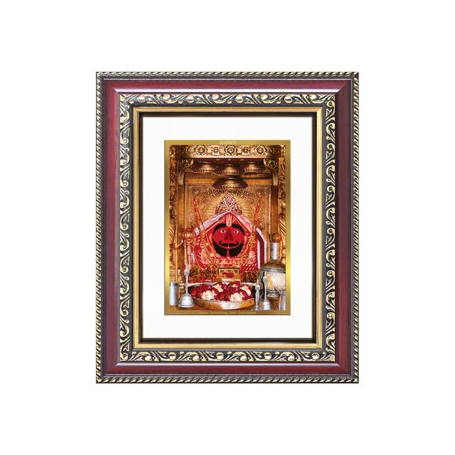 Image of DIVINITI Salasar Balaji 24K Gold Plated Foil Wall and Tabletop Photo Frame for Home Decor, Puja Room, Living Room, Office, Luxury Gifting | DG Frame 105 S1 (16x13.5 CM)