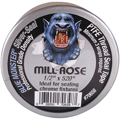 Image of Mill Rose 4001446 Blue Monster Silver 520 x 0.5 in. Thread Seal Tape - Pack of 30