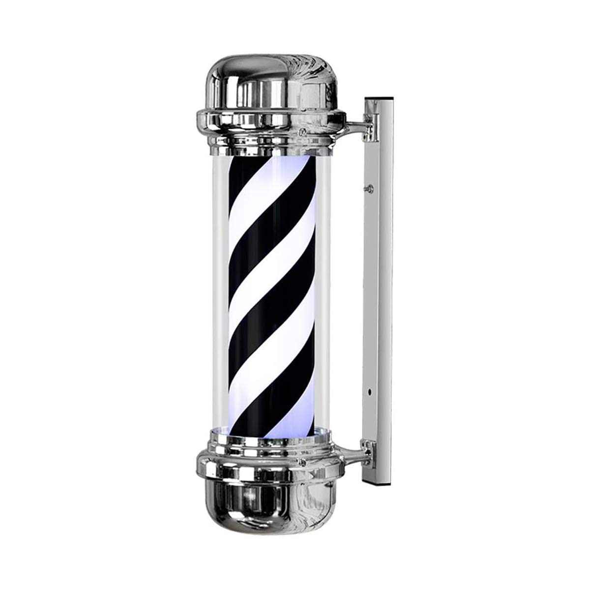 73CM LED Barber Pole 38CM Bianco Nero Rotante Strisce illuminanti Luce Impermeabile Parrucchiere Negozio Segno Lampada da Parete