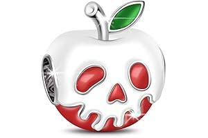 Gnoce Charms Red Apple Charm Skull Bead 925 Sterling Silver Christmas Charms...