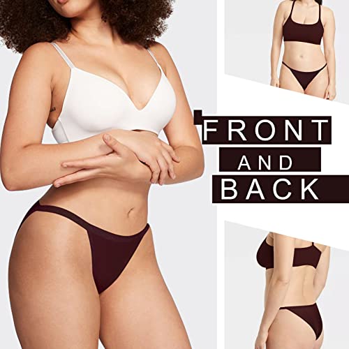 Image of LEVAO Women's Bikini Panties Cotton Underwear Plus Size High Cut String Ladies Cheeky Multipack S-2XL