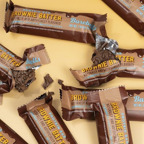 Image of Barebells Protein Bar Brownie Batter - 55g High Protein Chocolate Bar - Low Sugar Brownie Flavor Snack - On-The-Go or Post-Workout Treat