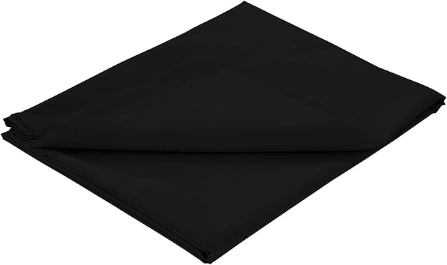Olivia Rocco Flat Sheets, Easy Care Polycotton Full Bed Sheet, King Black