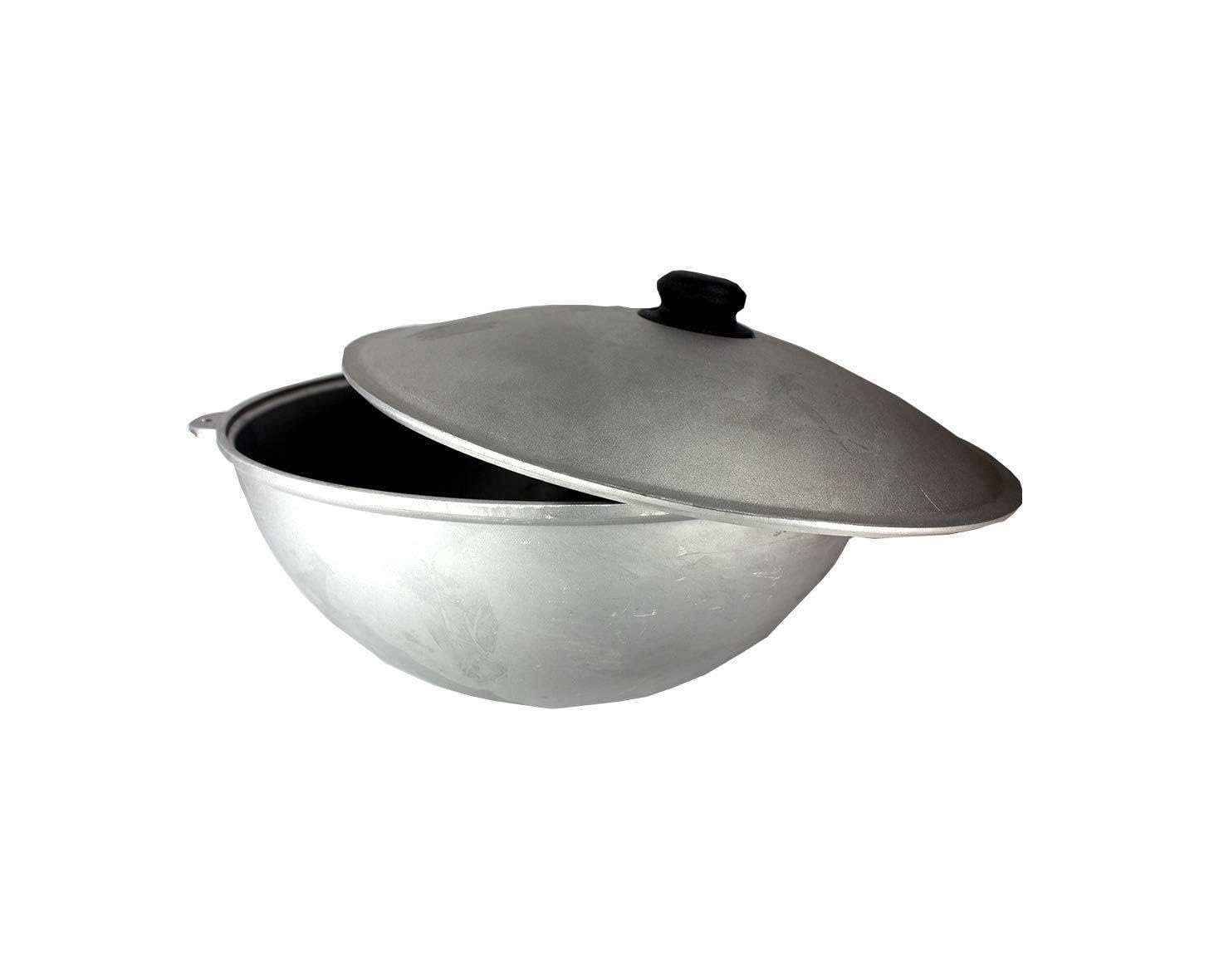 Aluminum cauldron 8 Litres (Kazan Qazan Qozon) EASTDREAM PALOV PLOV UZBEK Handmade Wood Wooden Uzbekistan Handmade Uzbekistan Tashkent Samarkand Suzani Suzane Central Asian