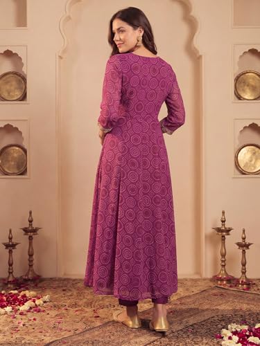 Image of INDO ERA Women's Georgette Floral Embroidered Sequinned Kurta & Pant with Dupatta Set | Women Kurta Sets With Dupatta Cotton